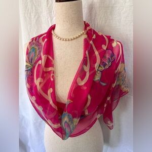 Butterfly Barbie Pink Scarf